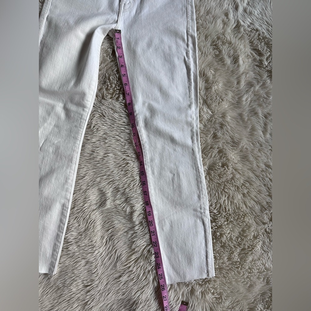 MOTHER Denim The High Waisted Looker White Skinny Jeans Whipping The Cream Sz 27 - Picture 9 of 15